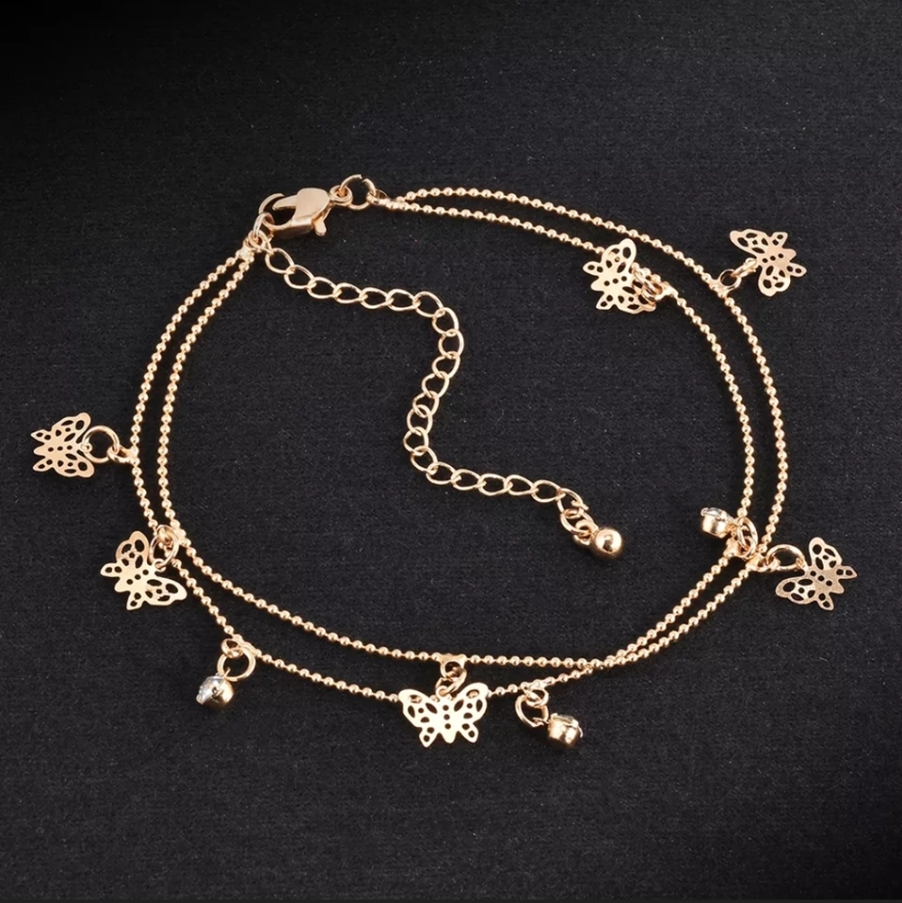 Gold Butterfly Anklet